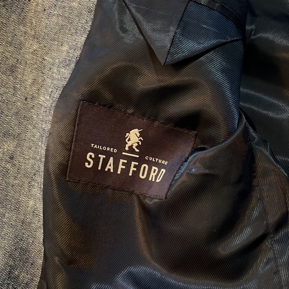 Stafford 44R classic navy with white speckled color jacket. MN28 - Picture 2 of 4